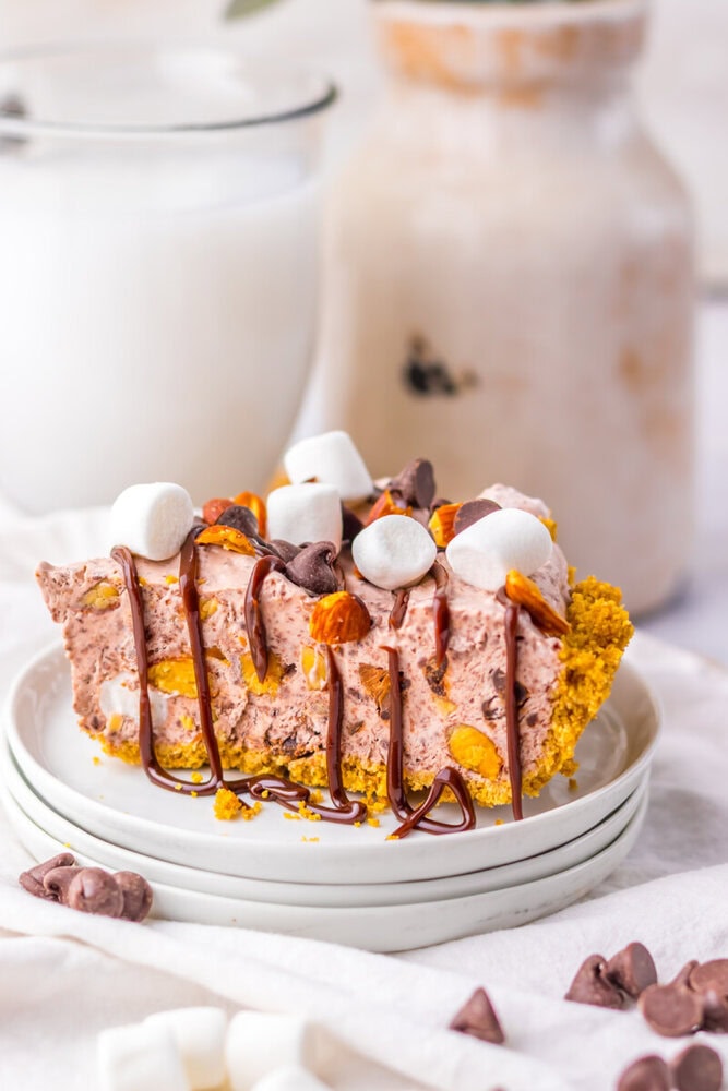 No Bake Rocky Road Pie