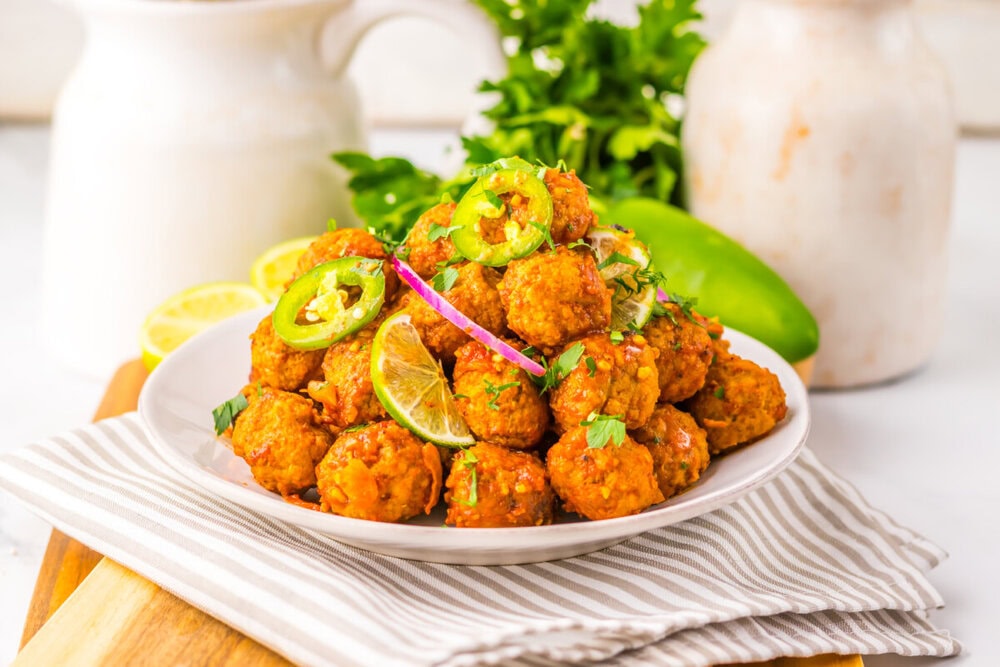 Slow Cooker Birria Meatballs
