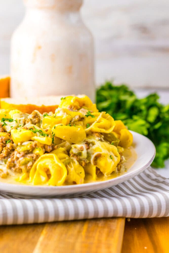 Slow Cooker Cheesesteak Tortellini Slow Cooker Cheesesteak Tortellini