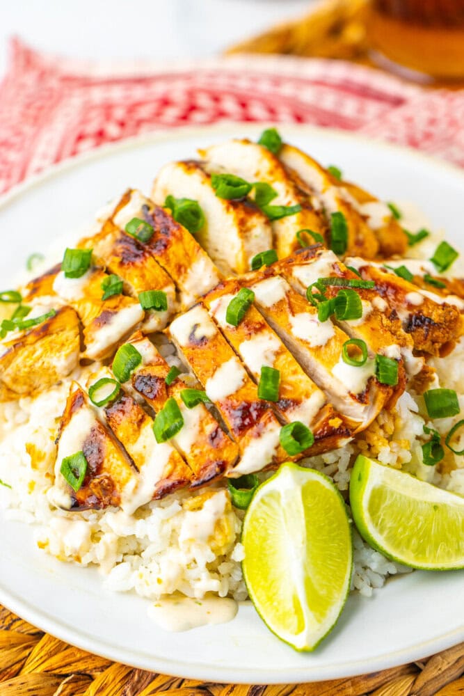Chili Chicken with Coconut Lime Sauce