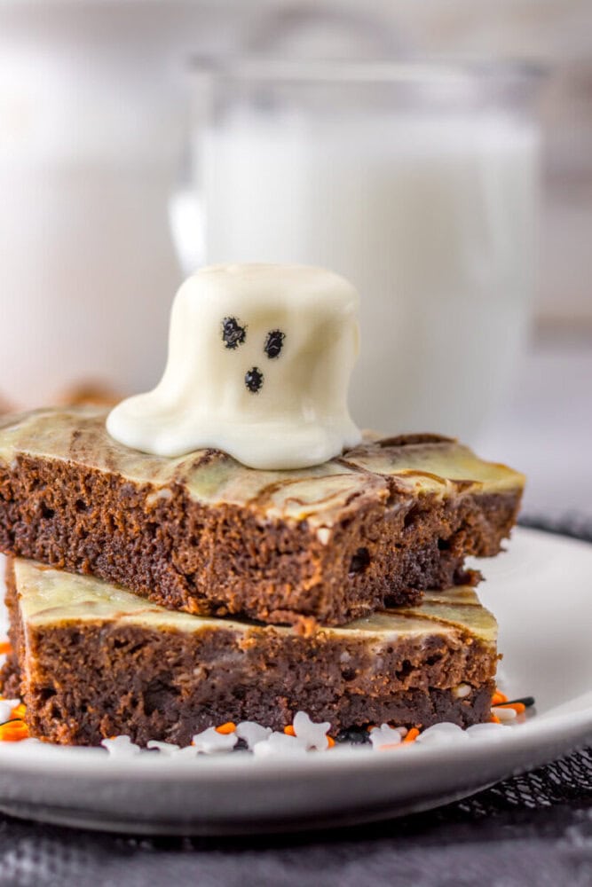 Ghost Cheesecake Brownies Ghost Cheesecake Brownies