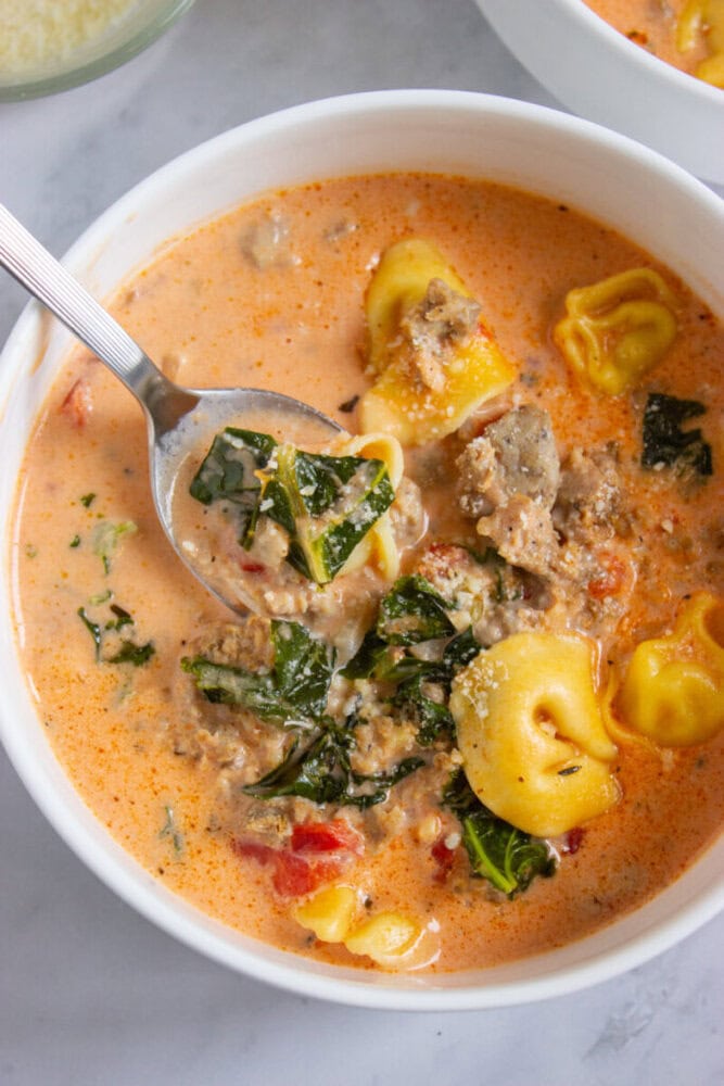 Parmesan Italian Sausage Tortellini Soup Parmesan Italian Sausage Tortellini Soup