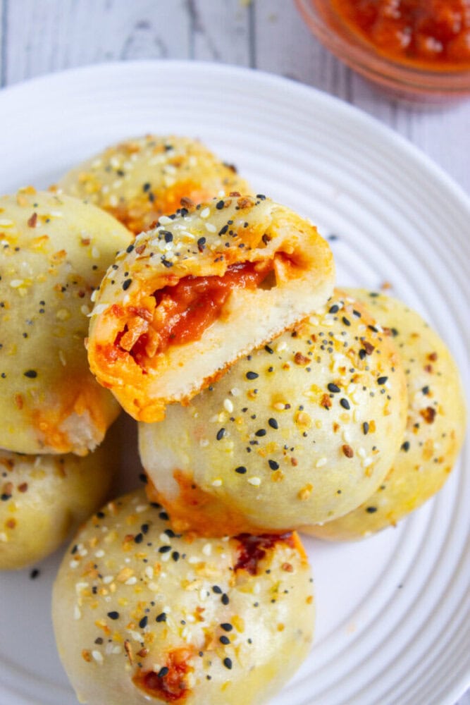 Pizza Stuffed Bagel Bombs Pizza Stuffed Bagel Bombs