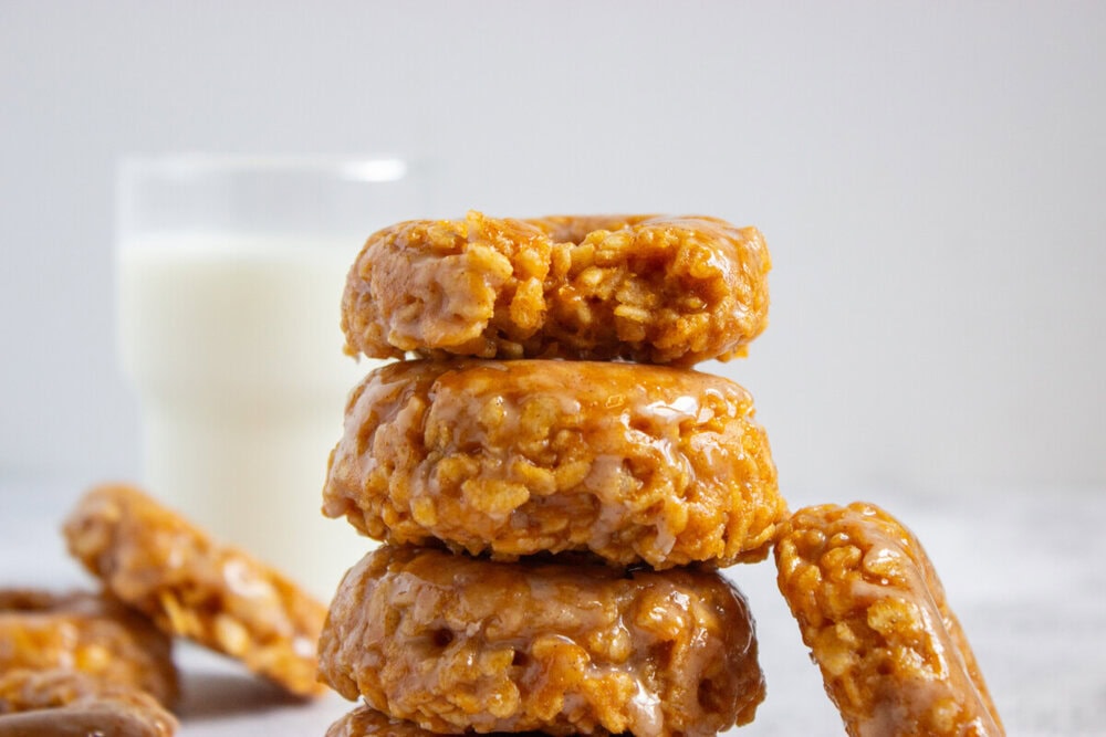 Pumpkin Rice Krispies Donuts