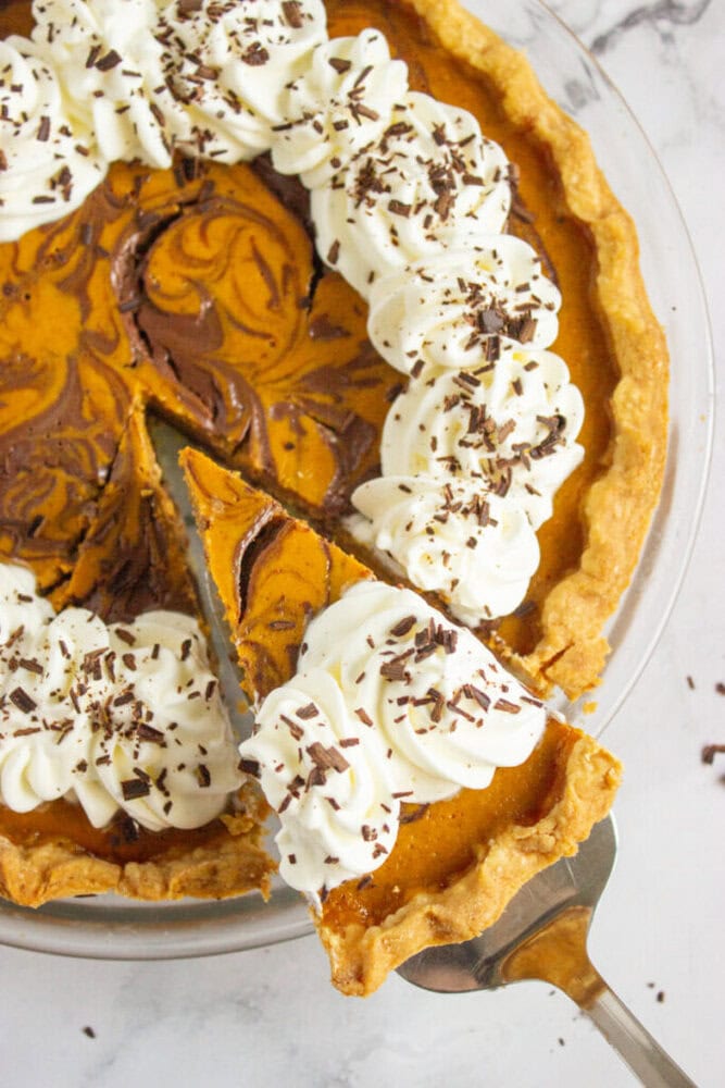 Chocolate Ganache Pumpkin Pie