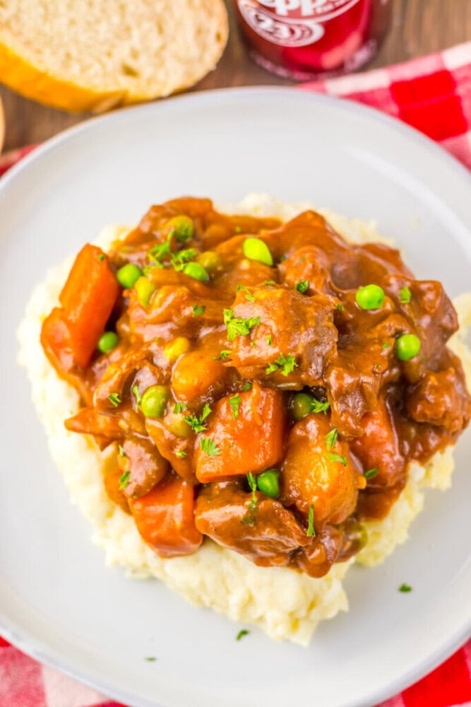 Slow Cooker Dr. Pepper Beef Stew