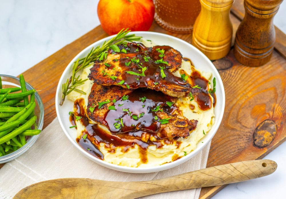Apple Cider Glazed Pork Chops