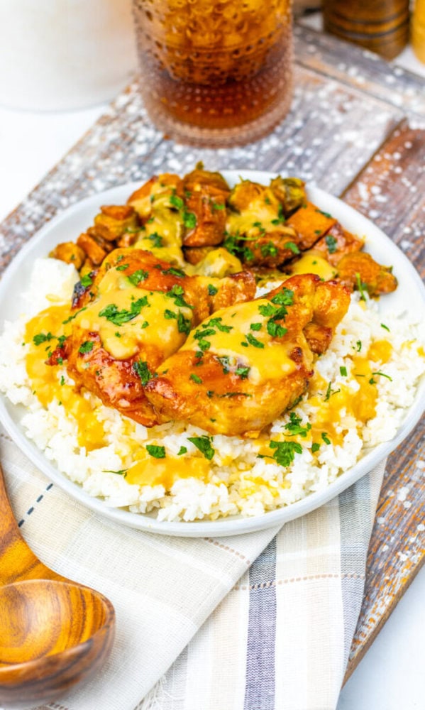 Maple Mustard Chicken Thighs