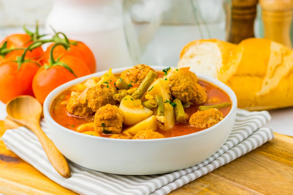 Slow Cooker Meatball Vegetable Soup