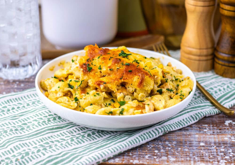 White Chicken Chili Mac And Cheese