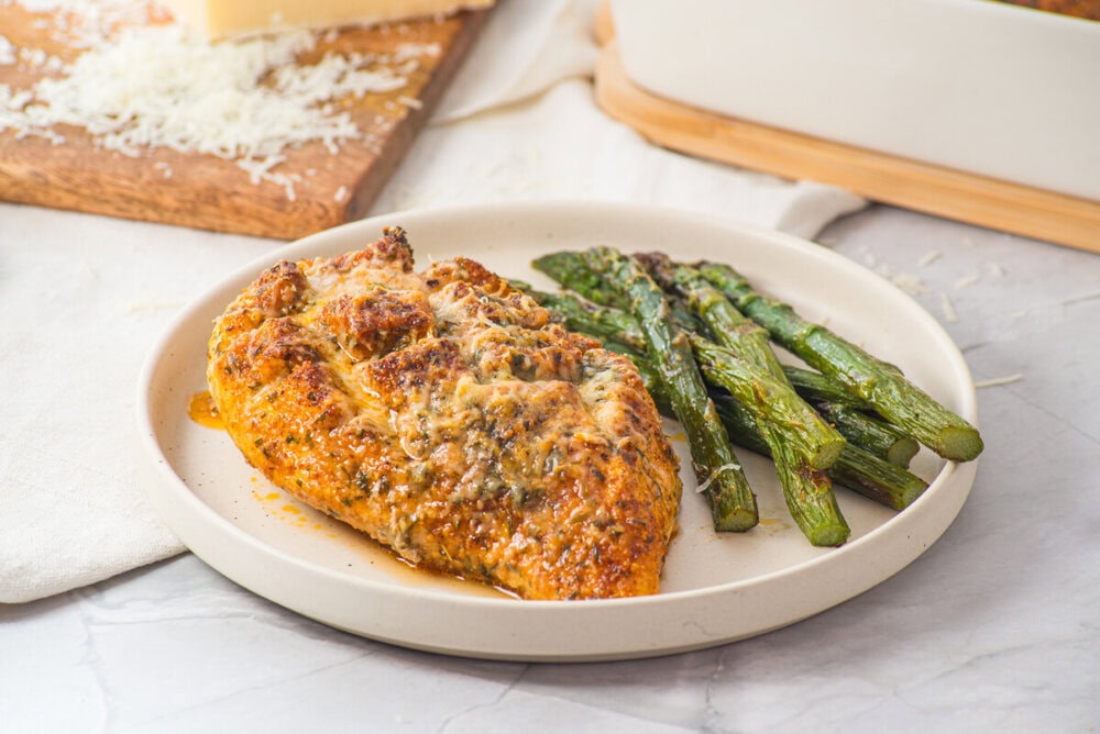 Garlic Butter Parmesan Crusted Chicken