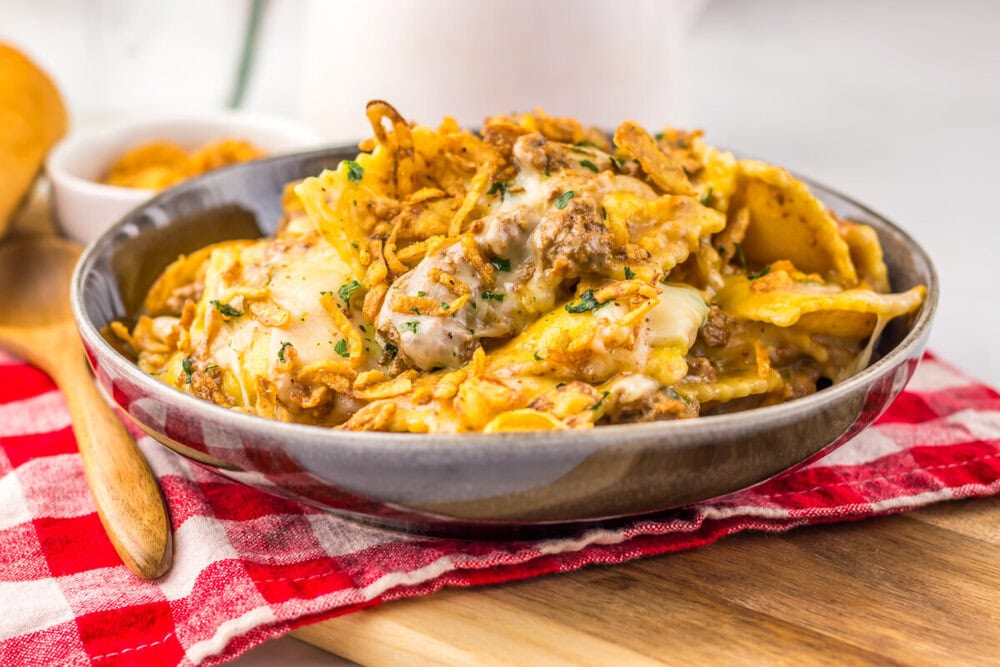 Slow Cooker French Onion Ravioli