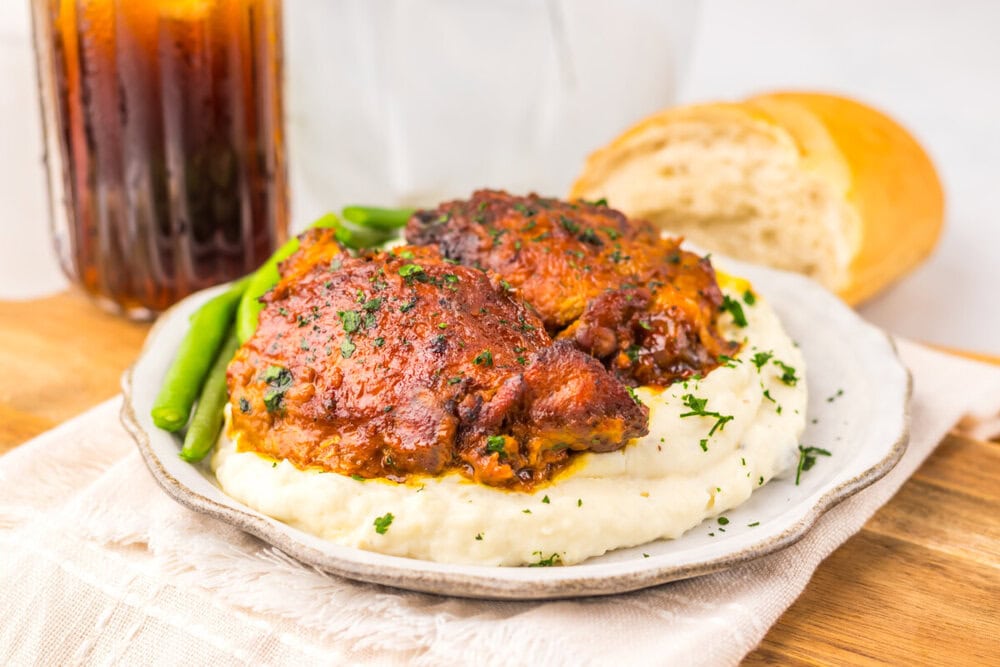 Slow Cooker Carolina Gold Chicken Thighs