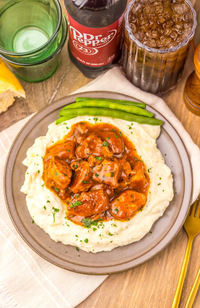 Slow Cooker Dr. Pepper BBQ Rib Bites - Super Tasty Recipes