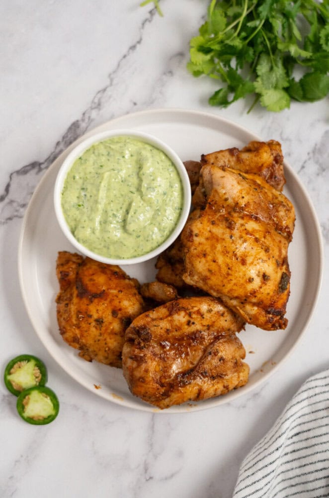 Peruvian Chicken with Creamy Cilantro Sauce Peruvian Chicken with Creamy Cilantro Sauce