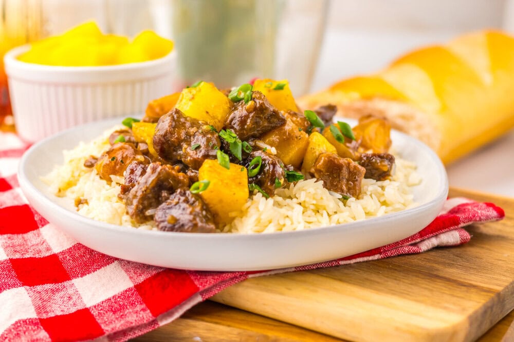 Slow Cooker Pineapple Teriyaki Steak Bites