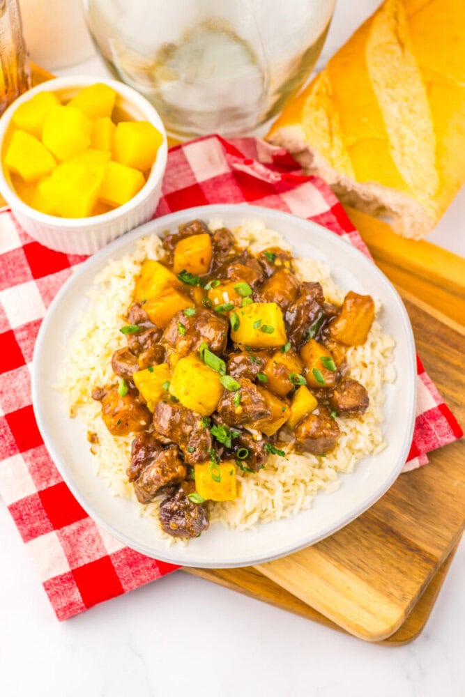 Slow Cooker Pineapple Teriyaki Steak Bites Slow Cooker Pineapple Teriyaki Steak Bites