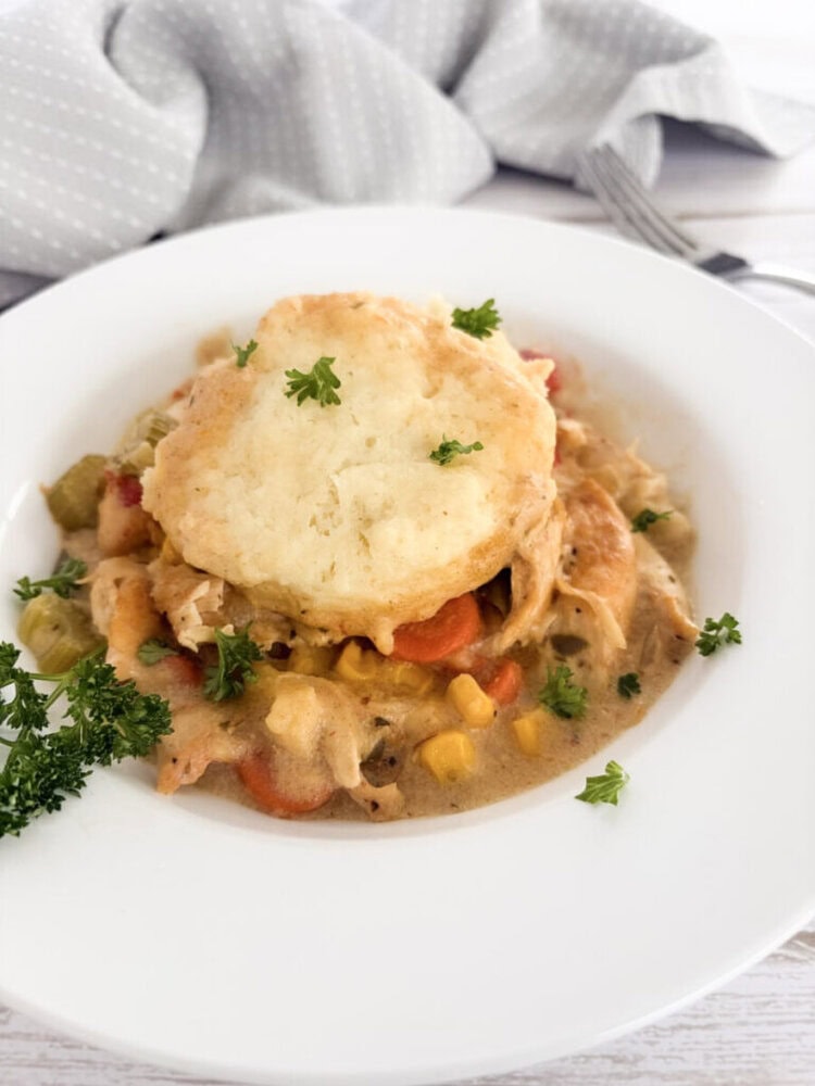 Slow Cooker Homemade Chicken and Veggie Biscuit Bake Slow Cooker Homemade Chicken and Veggie Biscuit Bake