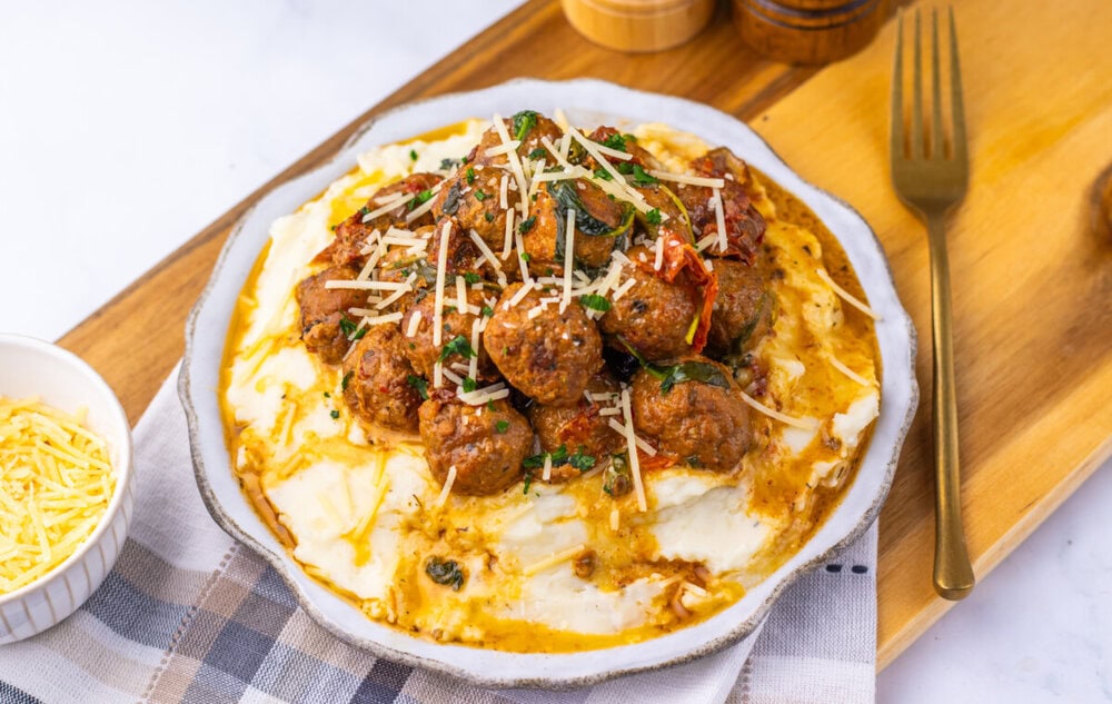 Slow Cooker Tuscan Meatballs