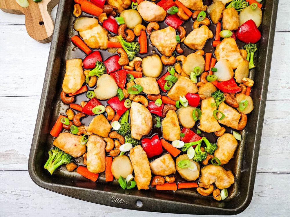 Sheet Pan Cashew Chicken