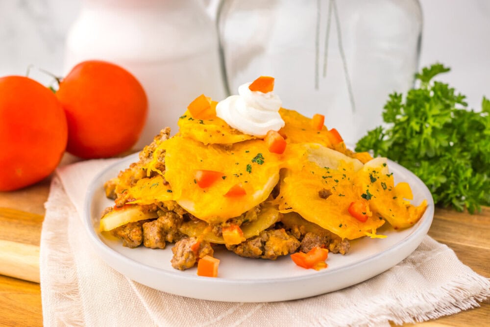 Slow Cooker Cheesy Taco Potato Casserole