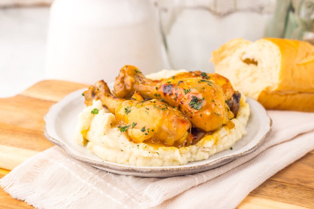 Slow Cooker Maple Dijon Chicken Legs