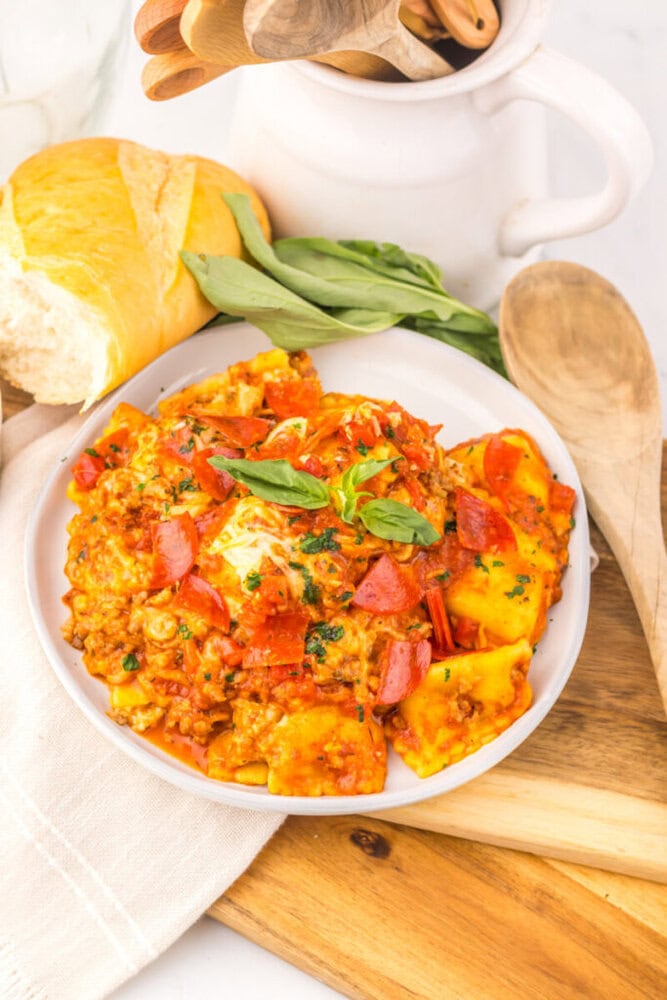 Slow Cooker Pizza Ravioli Slow Cooker Pizza Ravioli