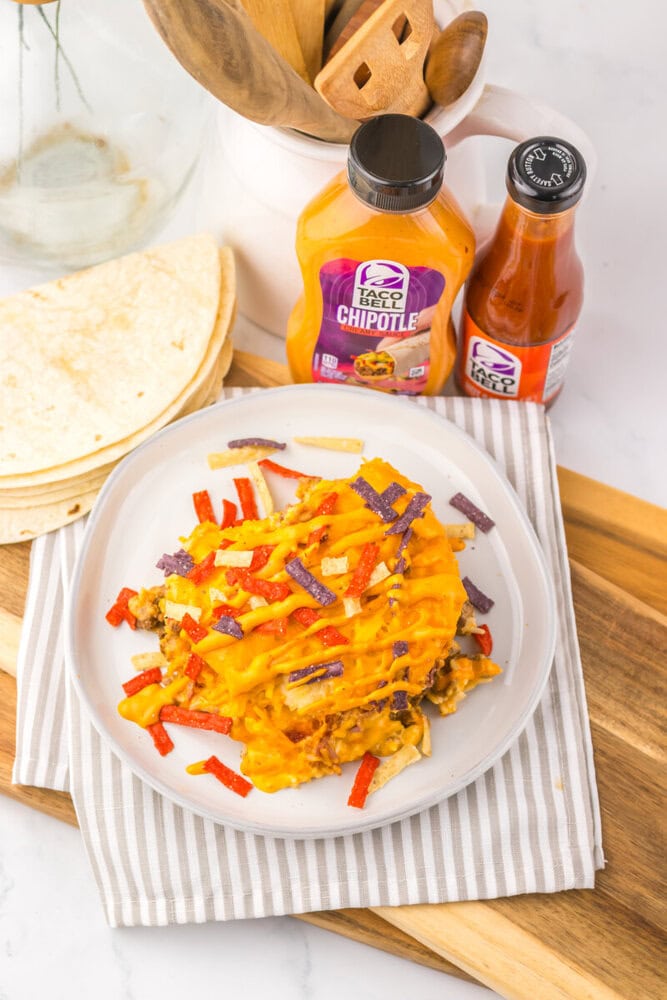 Slow Cooker Copycat Taco Bell Grilled Cheese Burrito Casserole Slow Cooker Copycat Taco Bell Grilled Cheese Burrito Casserole
