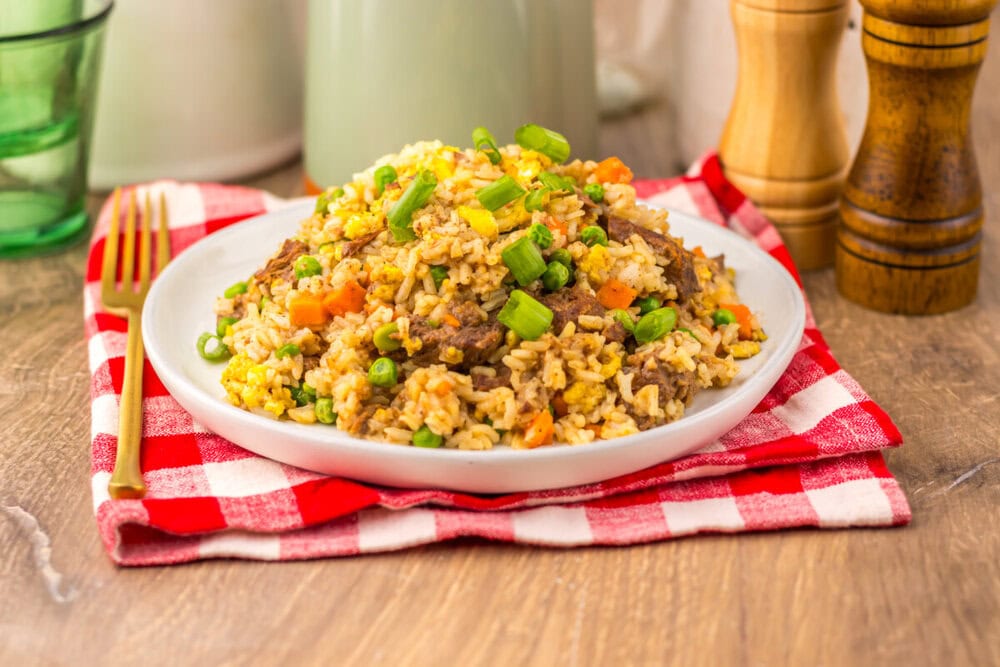Slow Cooker Beef Fried Rice