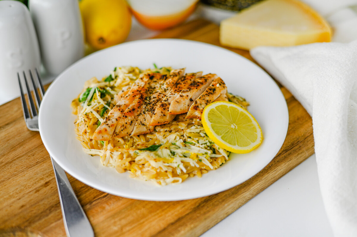 Creamy Lemon Parmesan Chicken Orzo