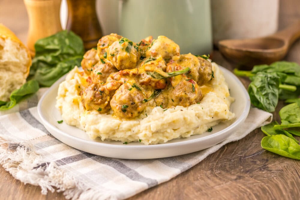 Slow Cooker Creamy Marry Me Meatballs