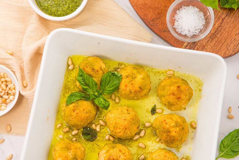 Chicken Pesto Meatballs