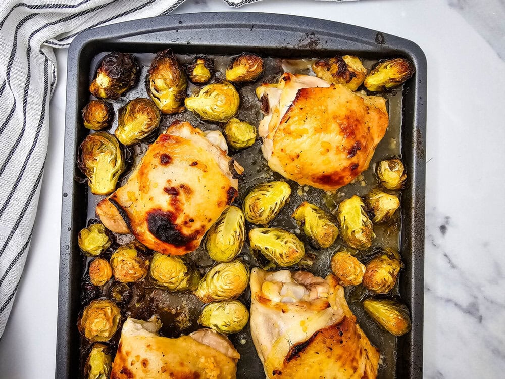 Honey Mustard Sheet Pan Chicken Thighs