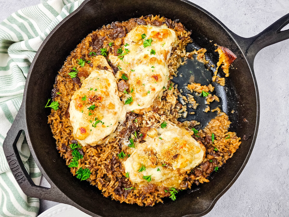 Skillet French Onion Chicken and Rice