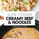 Slow Cooker Creamy Beef and Noodles