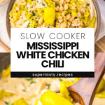 Slow Cooker Mississippi White Chicken Chili