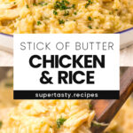 Slow Cooker Stick of Butter Chicken & Rice