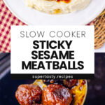 Slow Cooker Sticky Sesame Meatballs