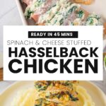 Hasselback Chicken with Spinach